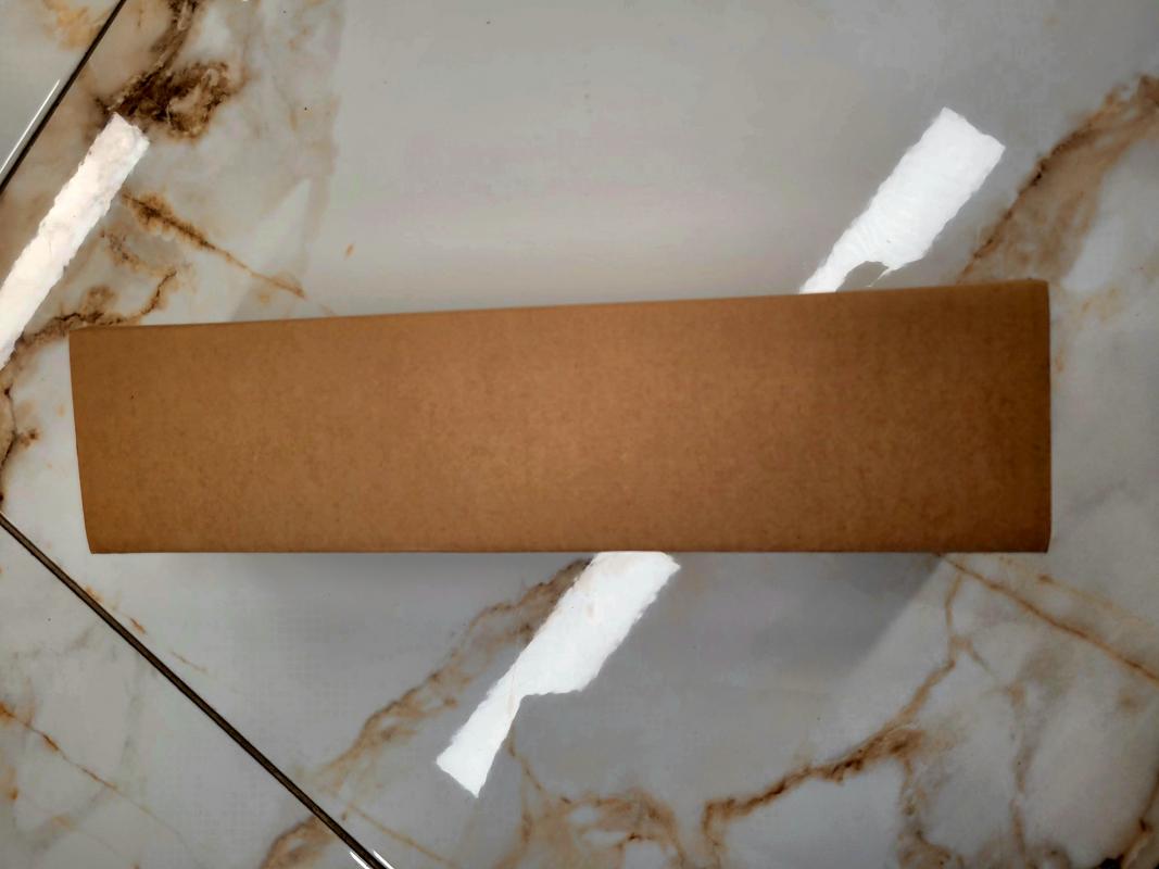 Krabice dárková kartonová na víno sklápecí víko přírodní 8x8x32cm