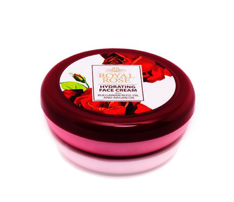 Hydrating face cream ROYAL ROSE with rose oil and argan oil 100ml