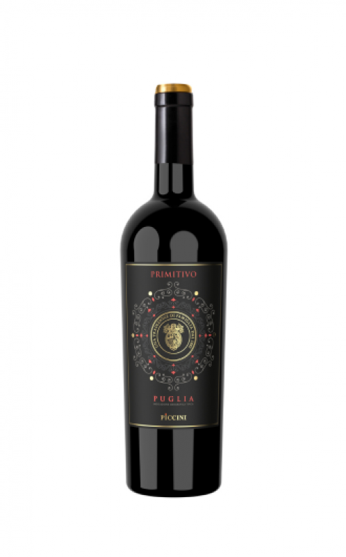 ELLEMARE Víno červené PICCINI PRIMITIVO Di Puglia IGT 14% 0,75l